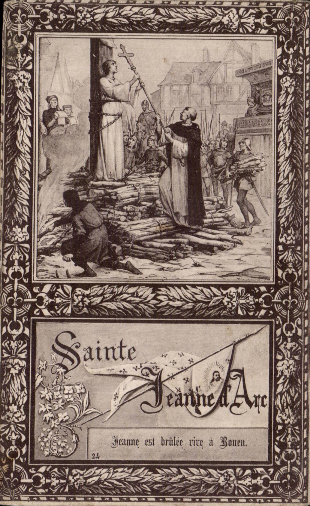 CPA Sainte Jeanne arc brulee has Rouen