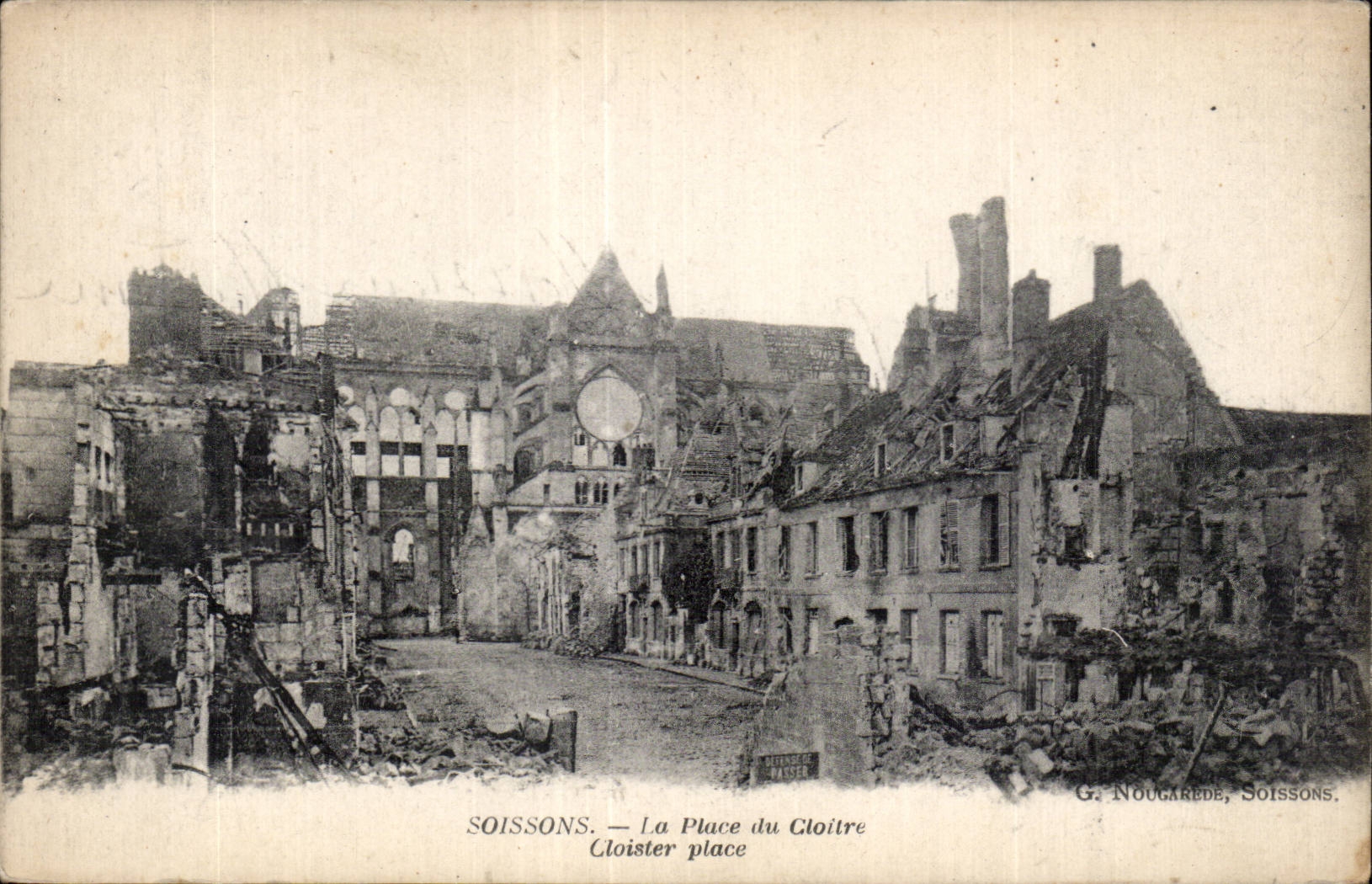 CPA Militaria Soissons el lugar del claustro