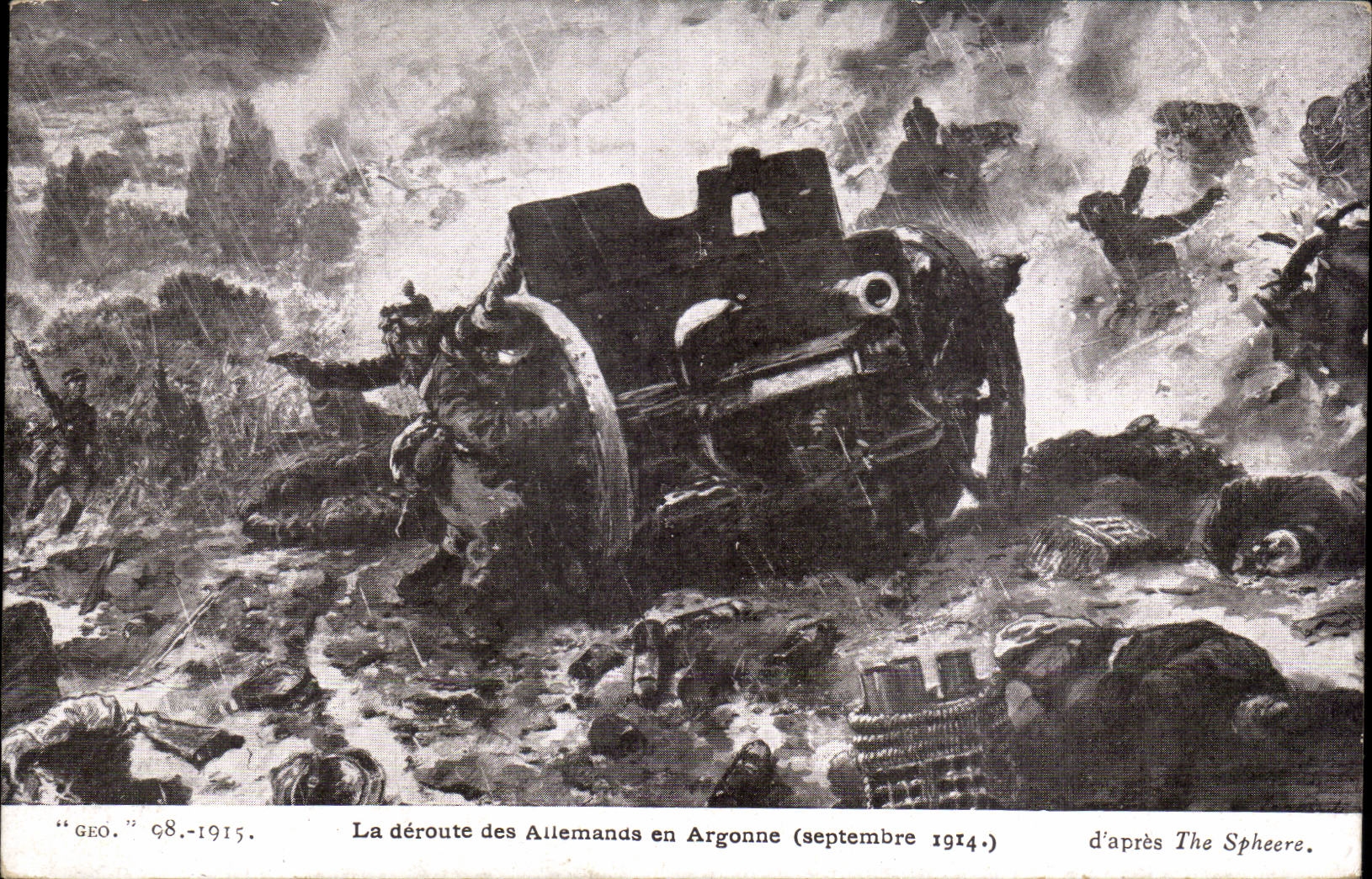CPA Militaria La deroute des allemands en Argonne (septembre 1914)
