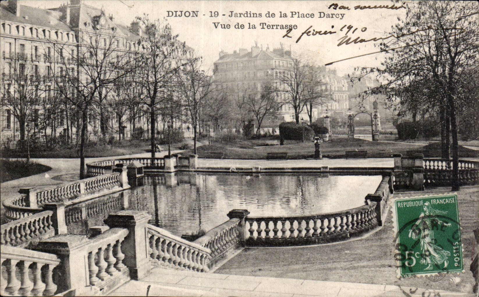 CPA Dijon Jardins de la place Darcy Vue de la terrasse