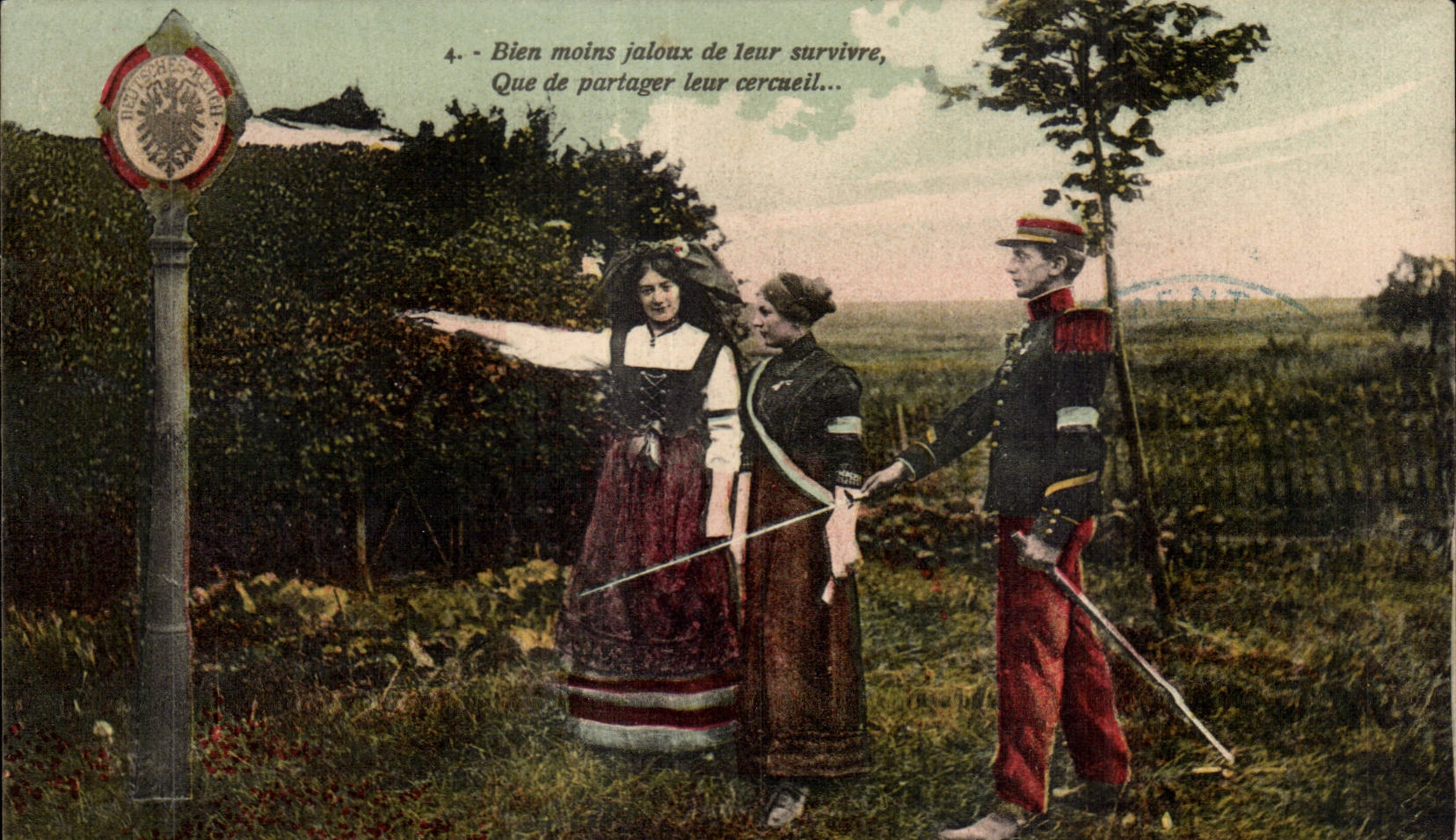 CPA Militaria Lorraine Alsace Soldier