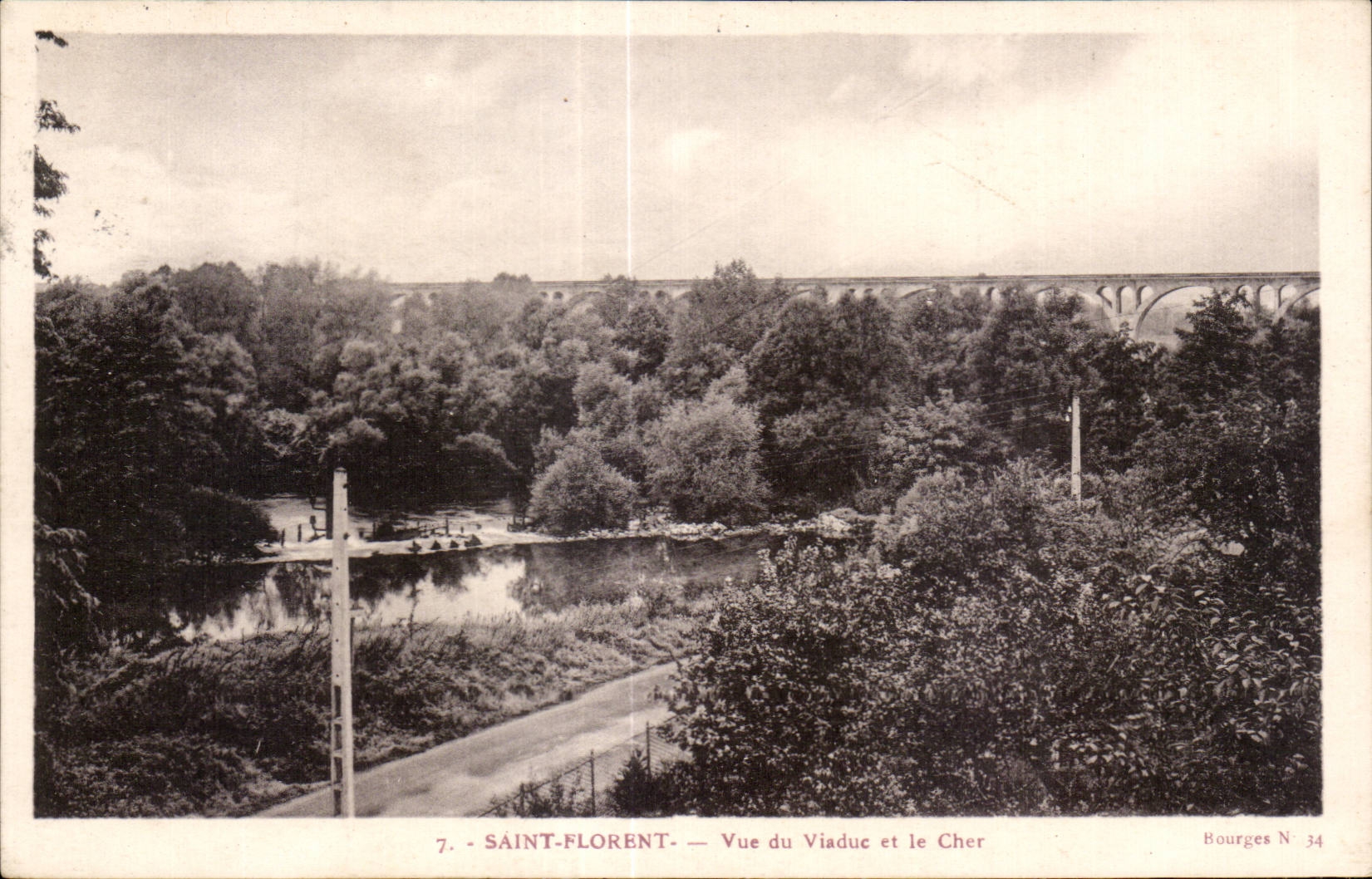 CPA St Florent Seen of the viaduct and Expensive
