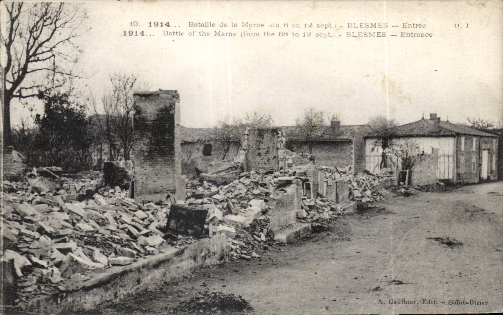 Batallas de CPA Militaria de la entrada de Marne Blesmes