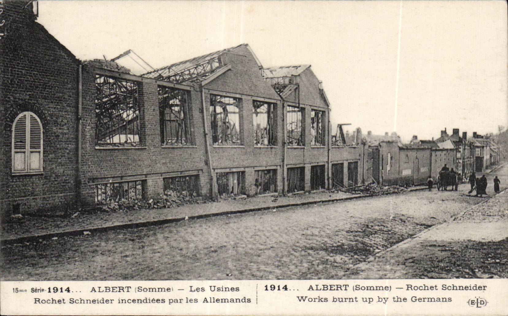 CPA Militaria Albert el fuego determinado del trinquete de Schneider de las fAbricas por al alemAn