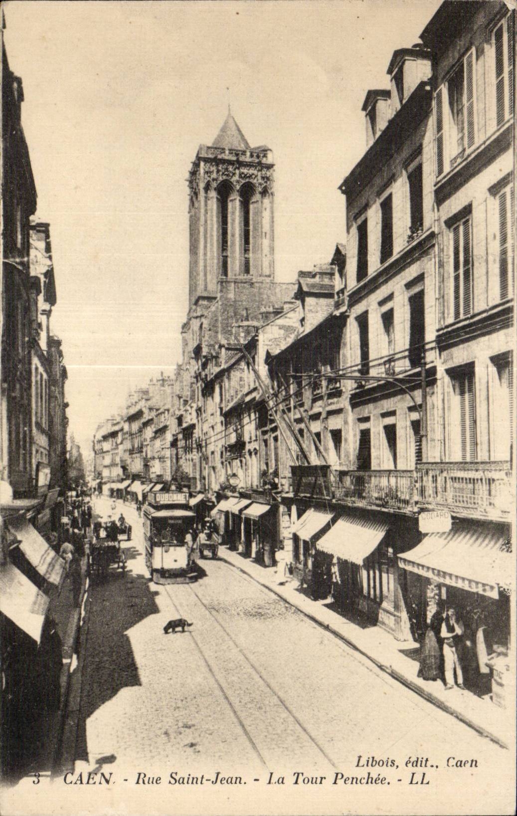 Caen - St Jean de la calle - torre inclinada CPA