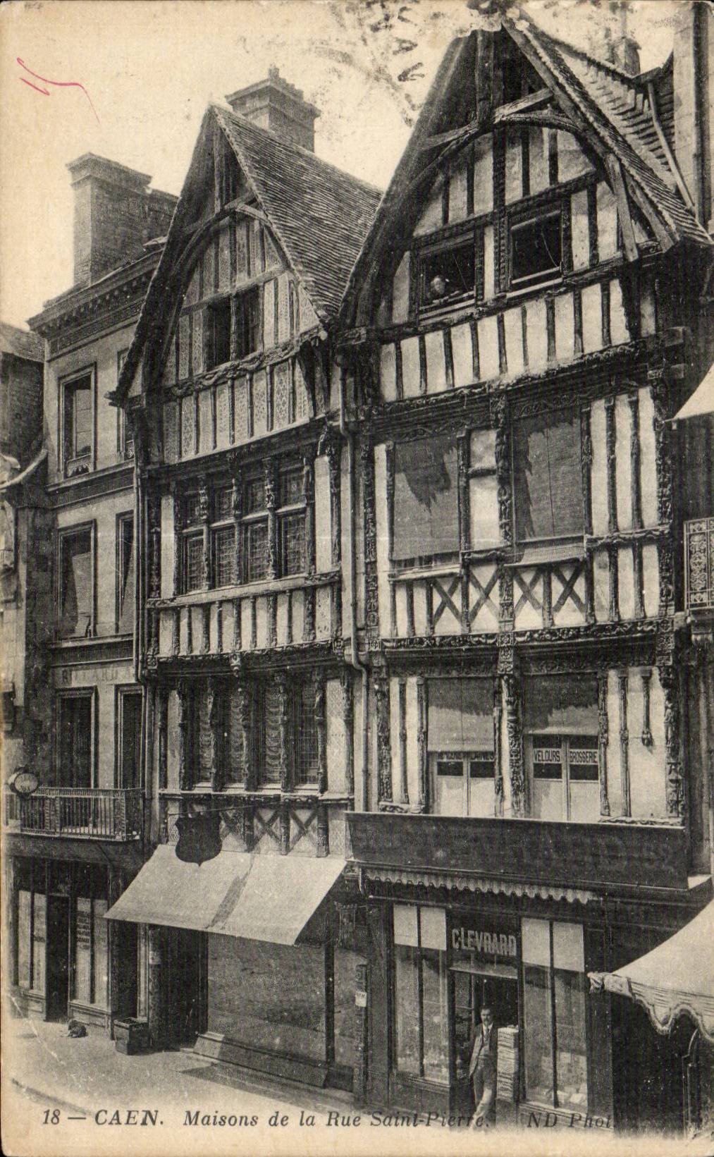 Caen - la casa del Saint Pierre de la calle - CPA