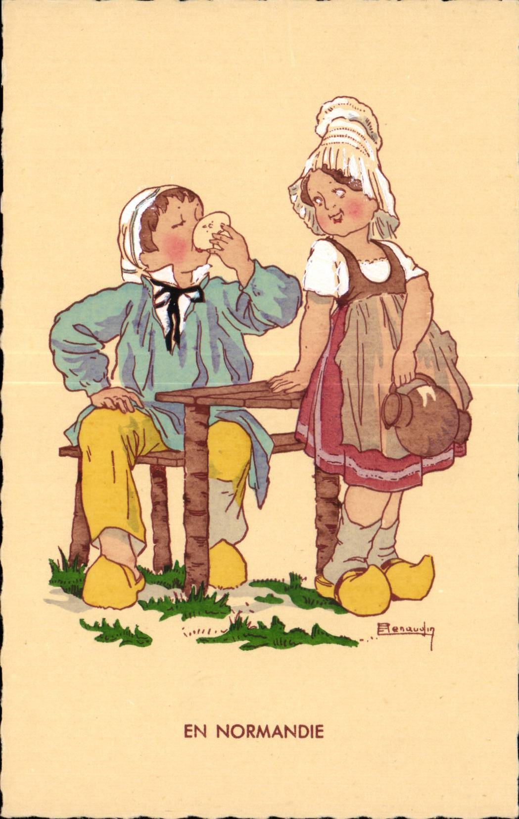 Humour - Illustration - Folklore - Costumes - En Normandie - CPA