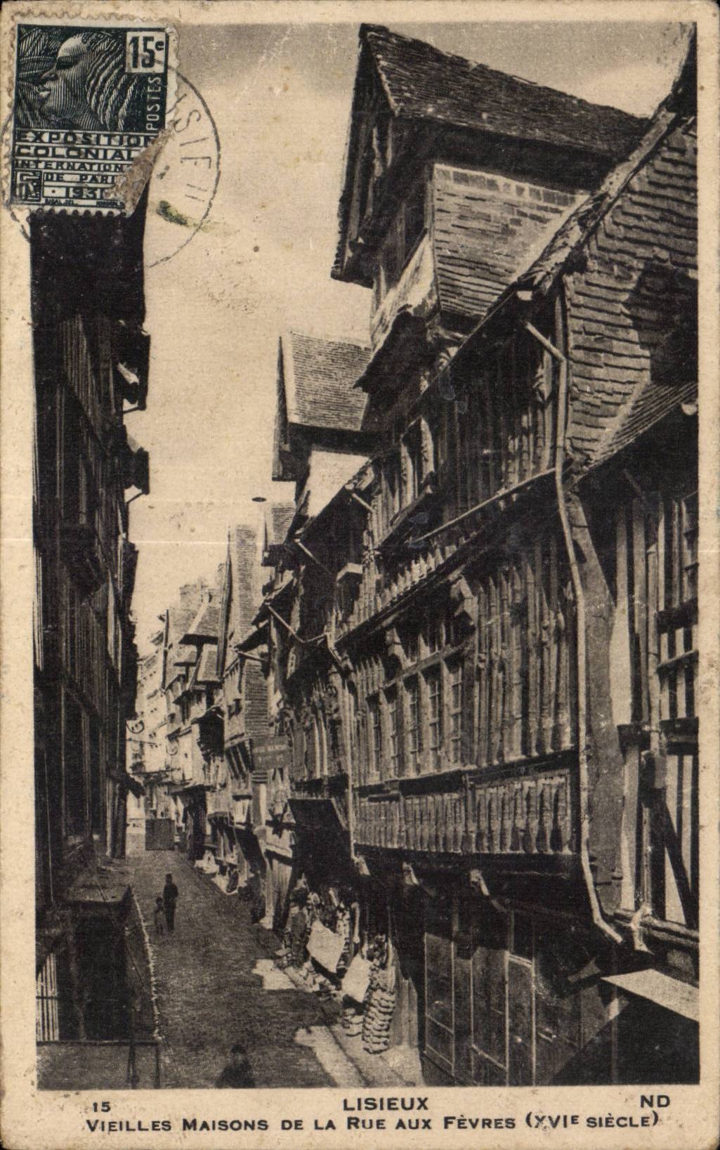 Lisieux - Vieilles Maisons - Rue aux Fevres - CPA