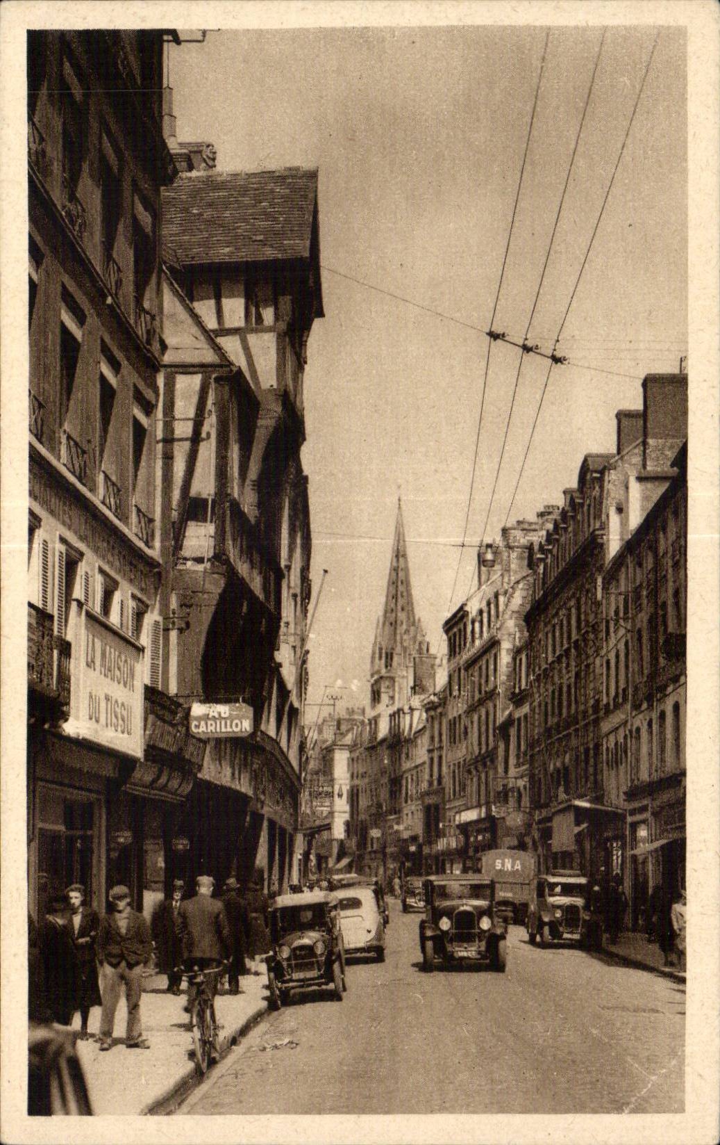 Caen - el santo Jean de la calle - CPA