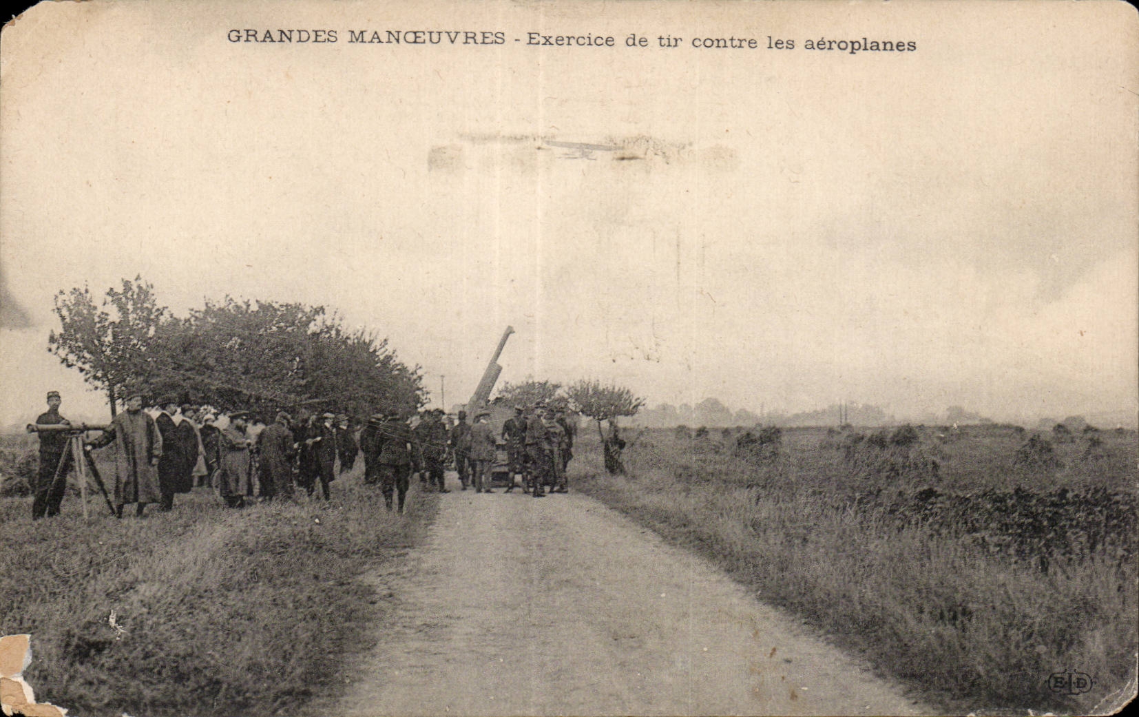 CPA Militaria Grandes manoeuvres Exercice de tir contre les aeroplanes