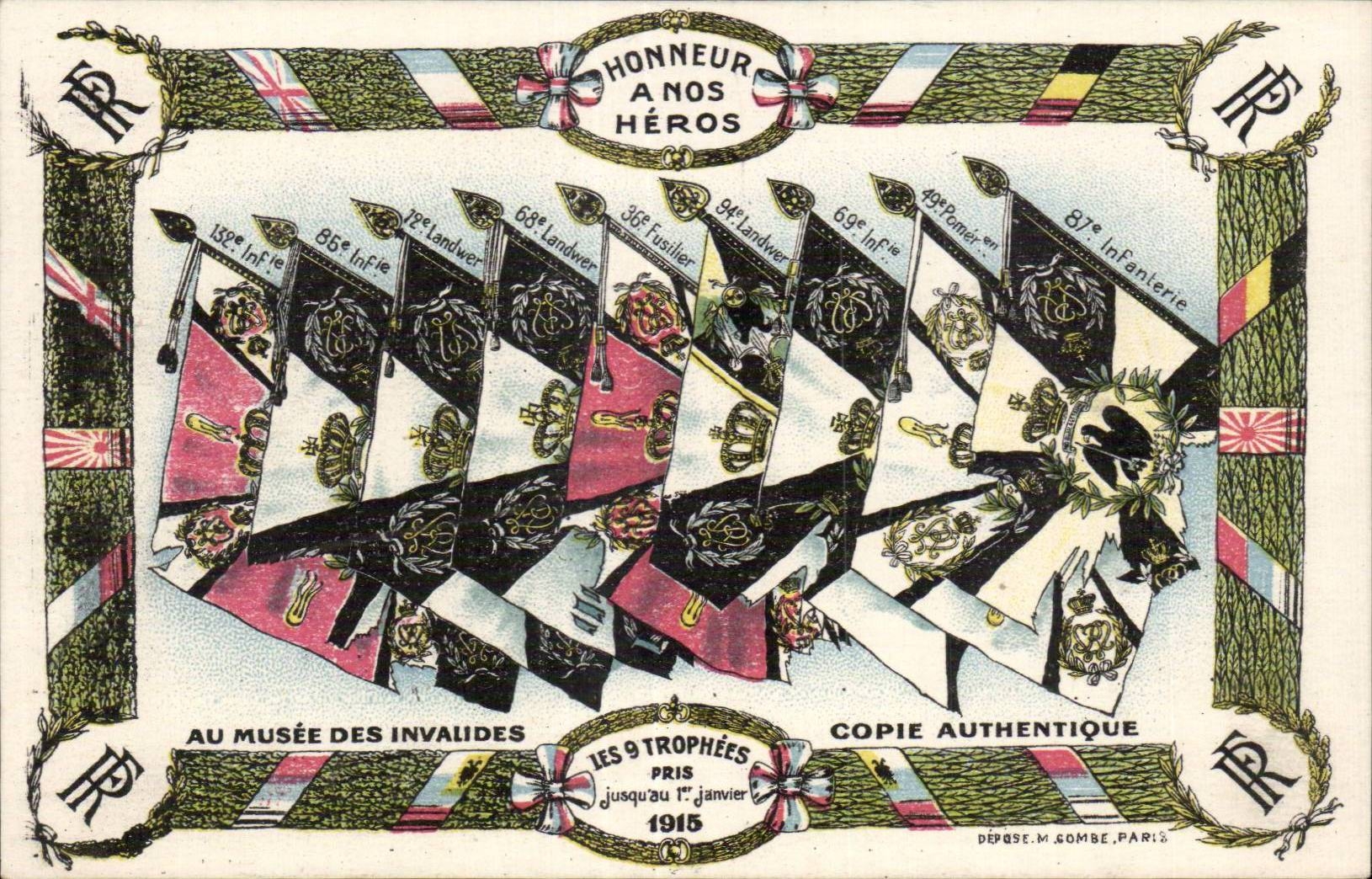 CPA Militaria Honneur Invalides has our heroes Musee of the Flags