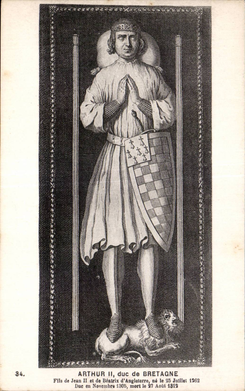 CPA Militaria ARthur II Duc de Bretagne Fils de Jean II et de Beatrix d Angleterre