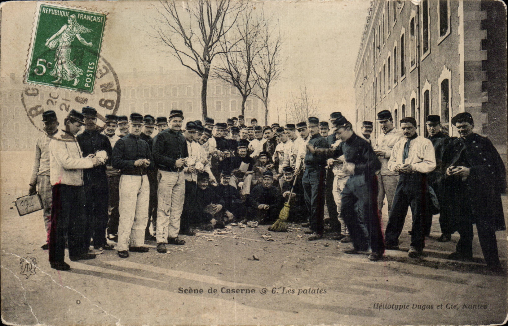 Escena de CPA Militaria de los potatos de los cuarteles