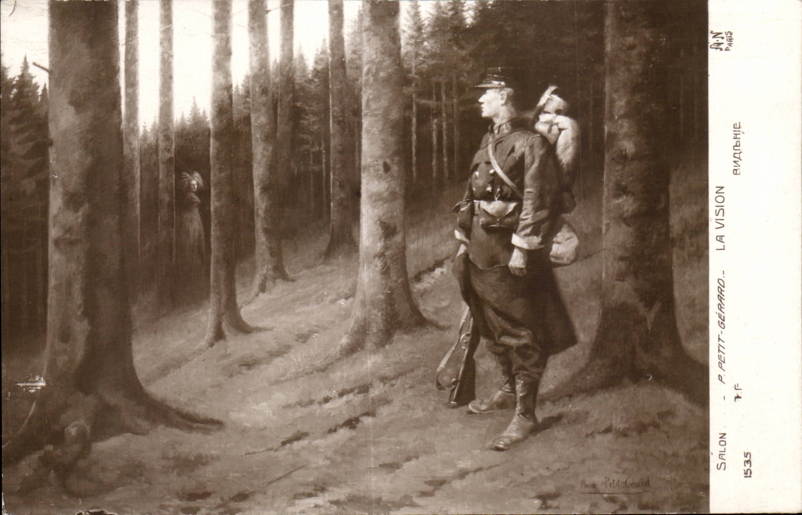 CPA Militaria La vision