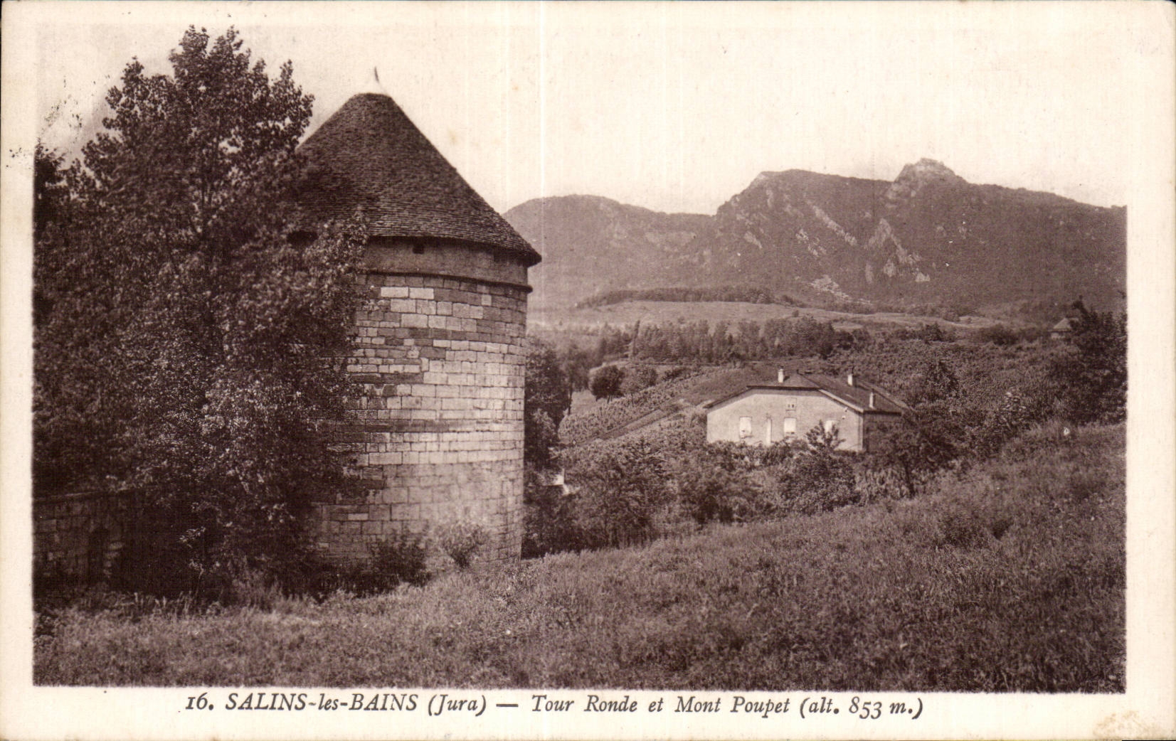 Saline les Bains - Round Tower and Poupet Mount - CPA