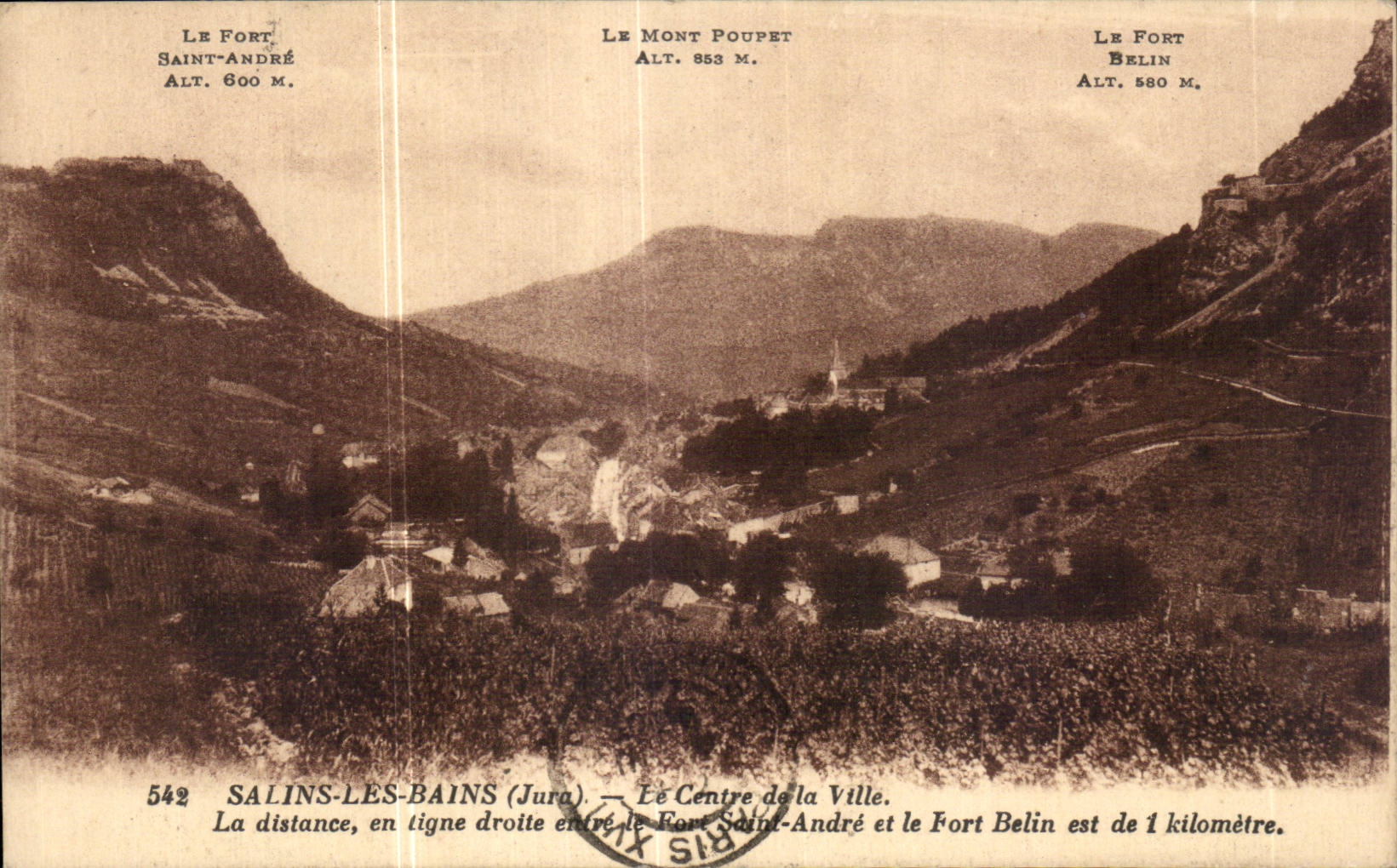 Saline les Bains - the Center of the City - CPA