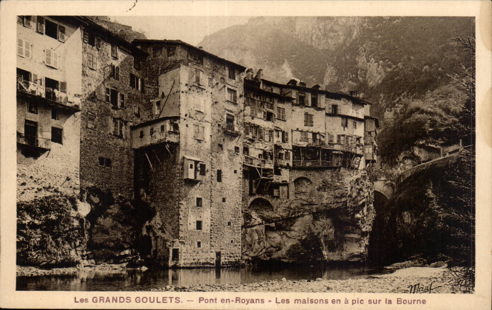 Great Narrow parts - Bridge in Royans - CPA