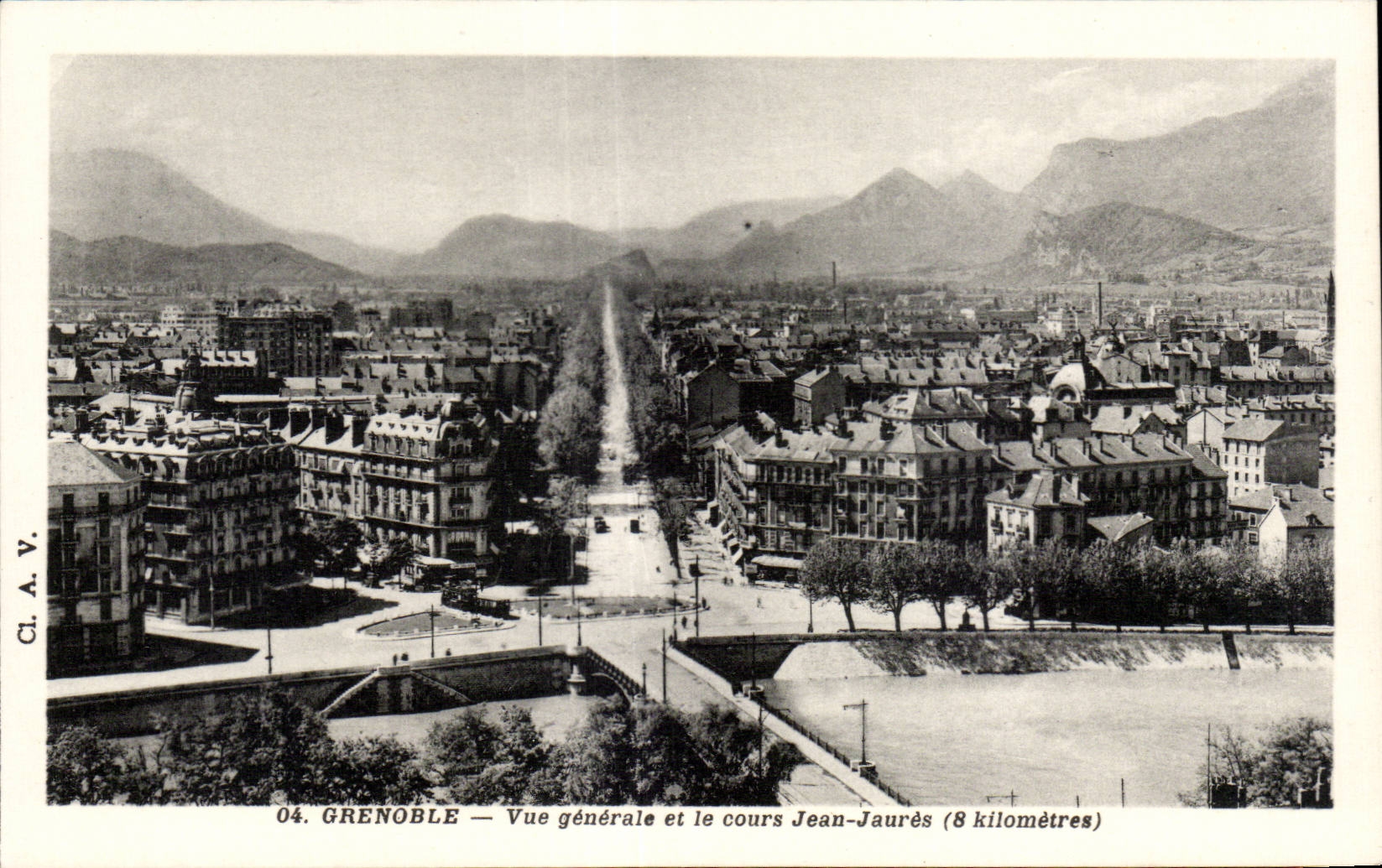 Grenoble - Vue Generale et le Cours Jean Jaures - CPA