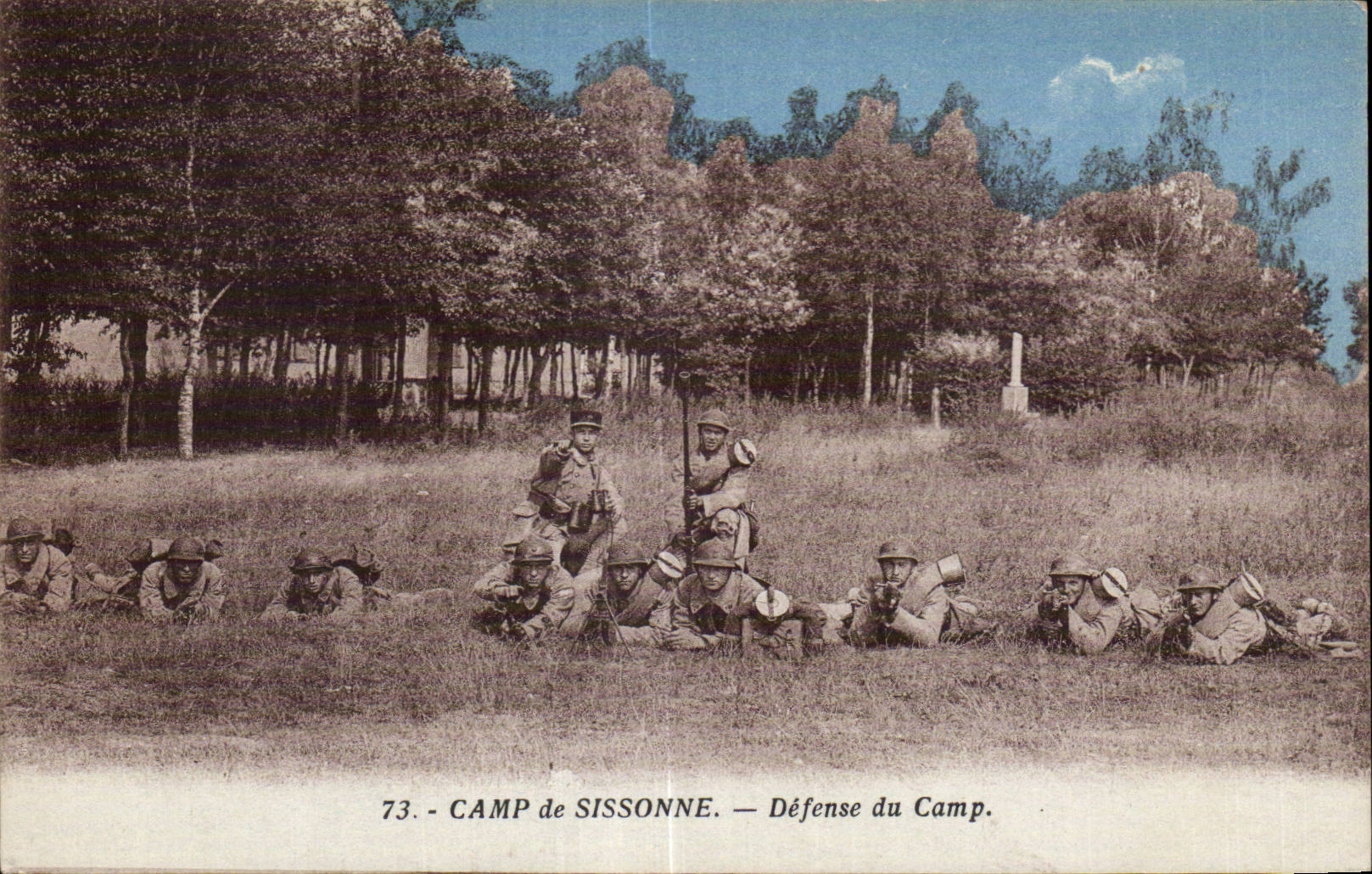 CPA Militaria Camp of Sissonne Defense of the camp
