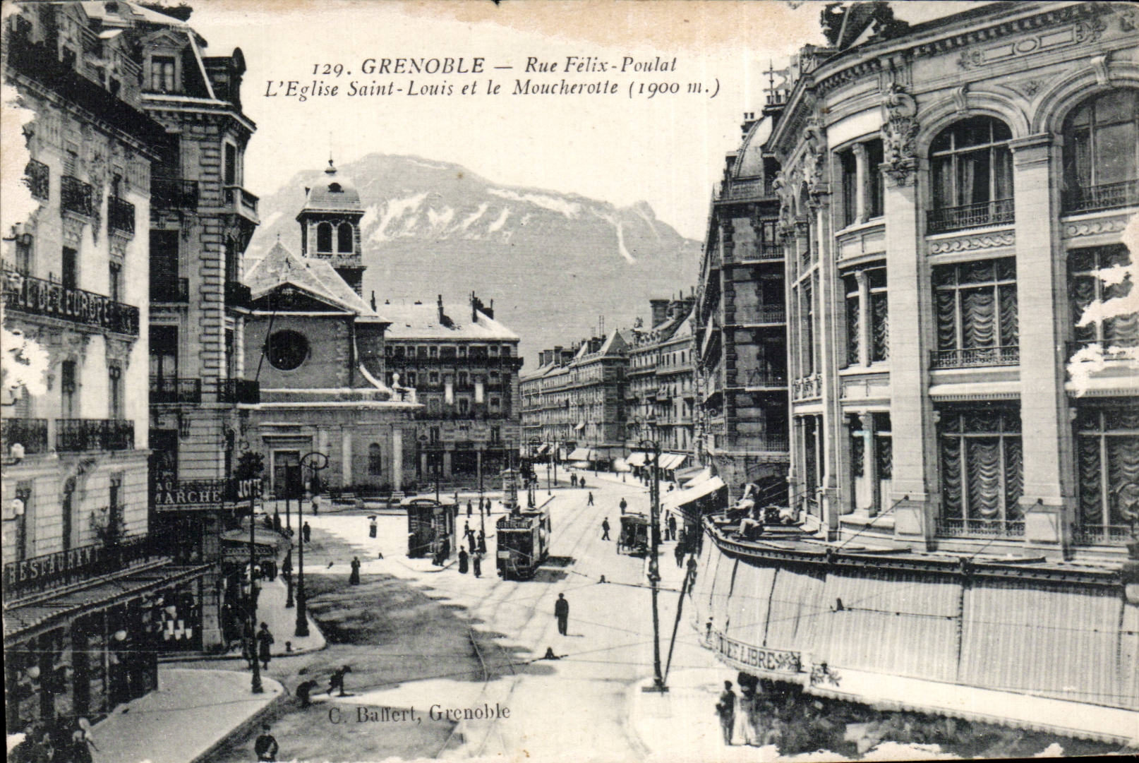 Grenoble - Rue Felix Poulat - L Eglise Saint Louis - CPA