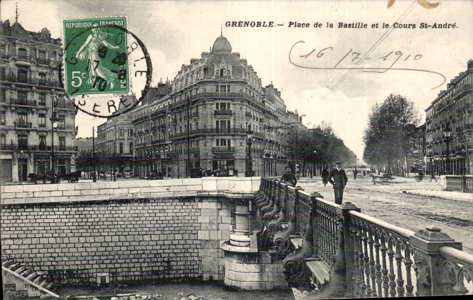 Grenoble - Place de la Bastille - Cours St Andre - CPA