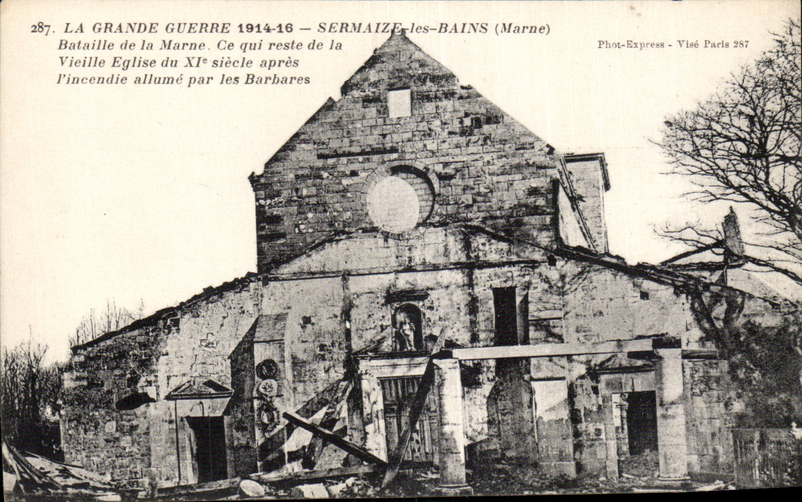 CPA Militaria Large war of 1914 Battles of the Sermaize Marne les Bains