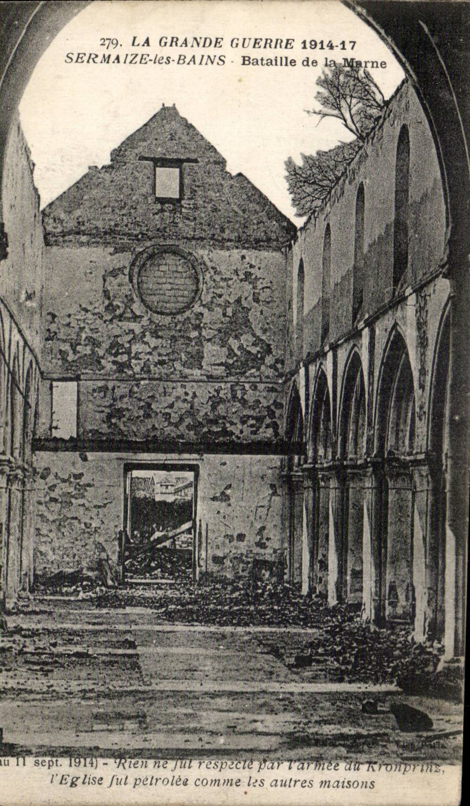 CPA Militaria Sermaize les Bains Battle of the Marne
