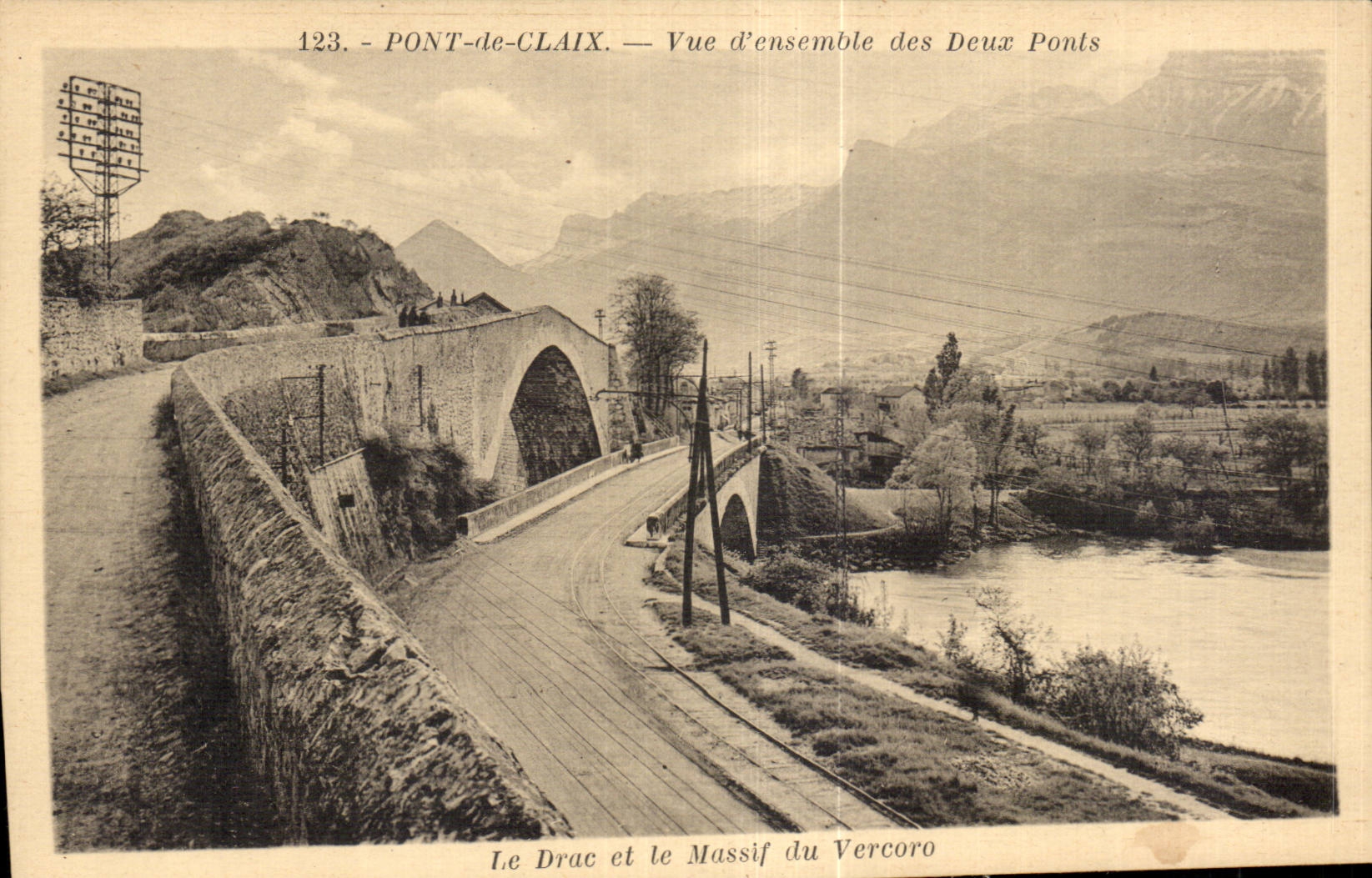 Pont de Claix - Sight Together of the Two Bridges - CPA