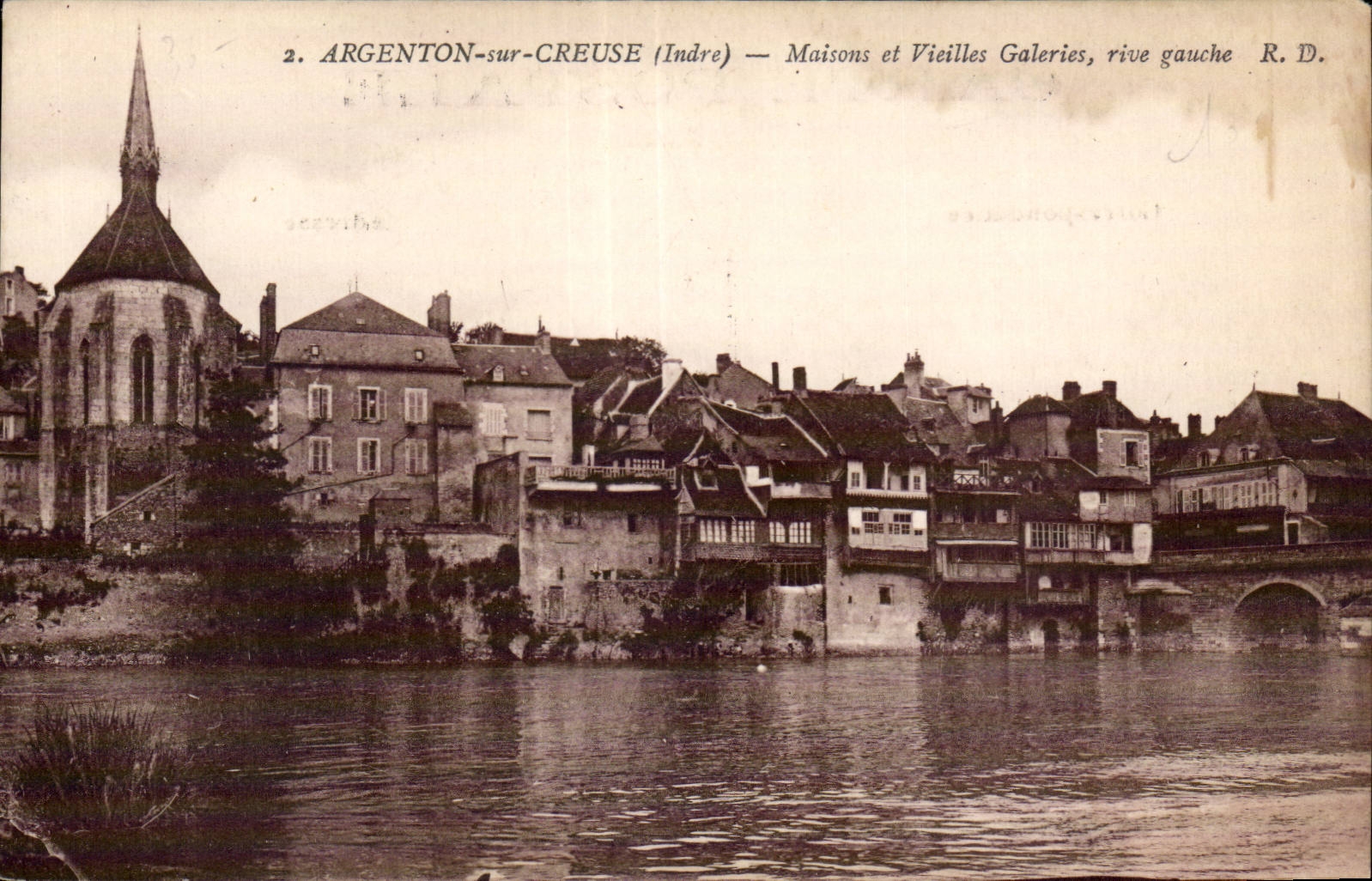 Argenton sur Creuse - Maisons et Vieilles Galeries - CPA