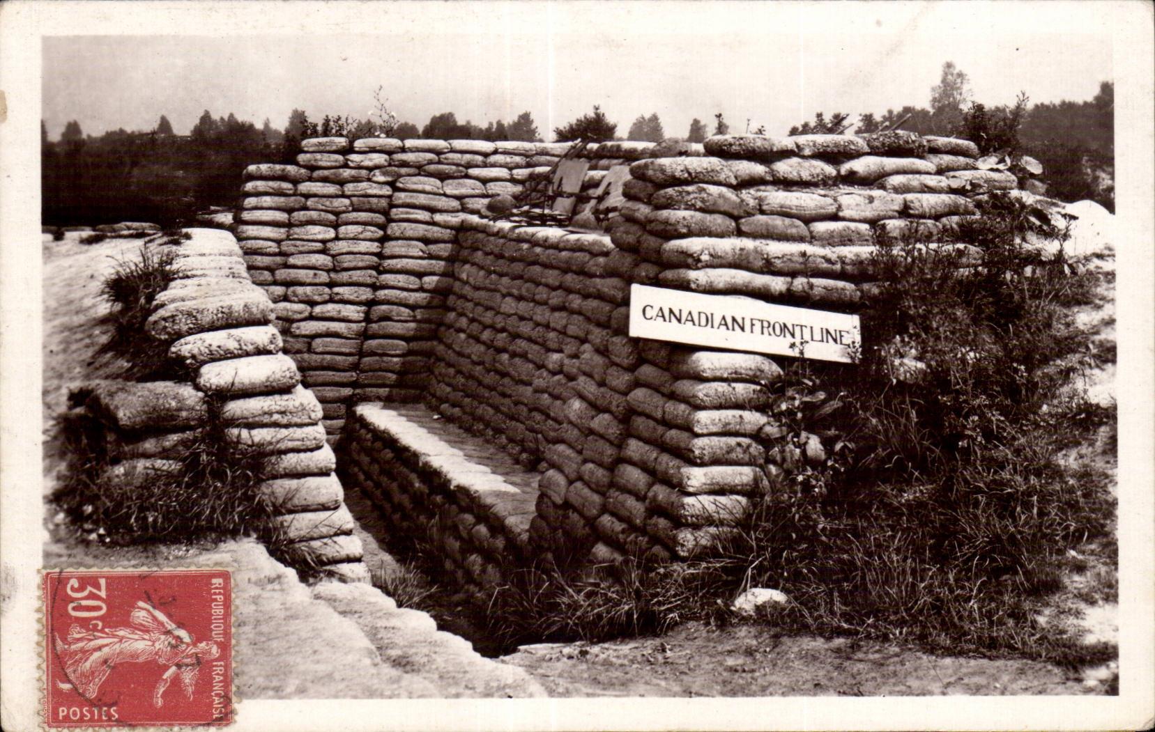 CPA Militaria War of 1914 Canadian Front line