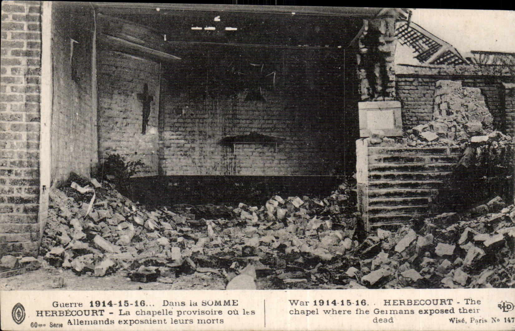 CPA Militaria War of 1914 Dans the Herbecourt Sum the provisional vault or German exposed their deaths