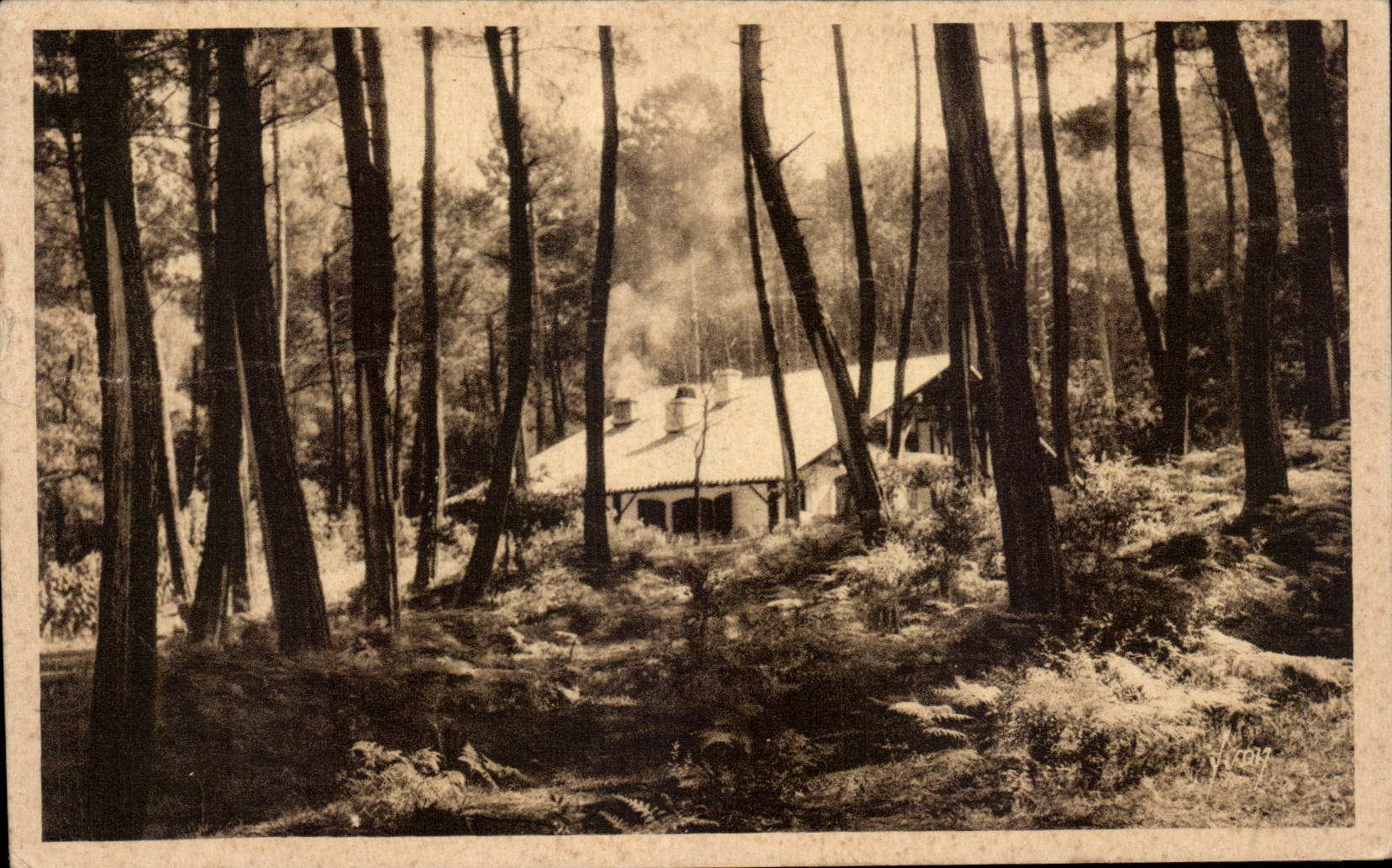 CPA Hossegor Villa out of forest in edge of the lake