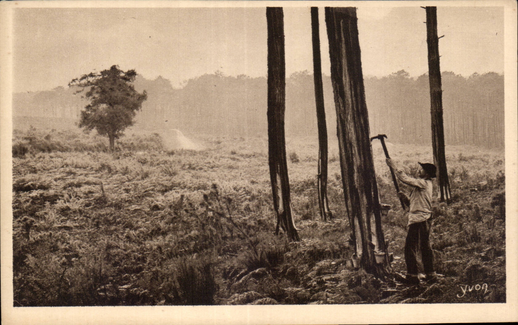 CPA Moors of Gascogne the resinier to work