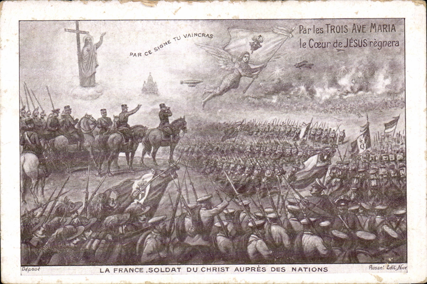 CPA Militaria France Soldier of Christ near the nations