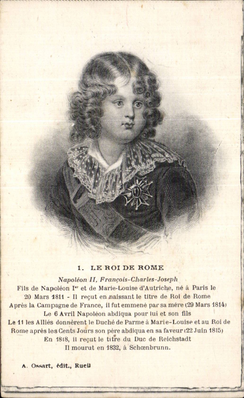 CPA Fantaisiele roi de Rome Napoleon II Francois Charles Joseph Fils de Napoleon 1er