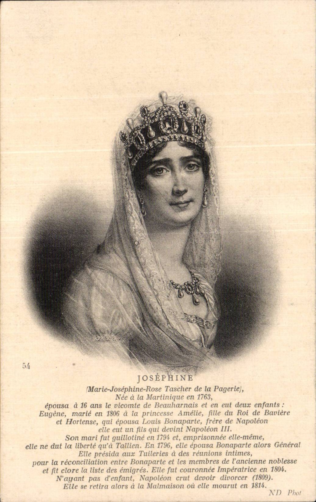 CPA Fantaisie Josephine Napoleon 