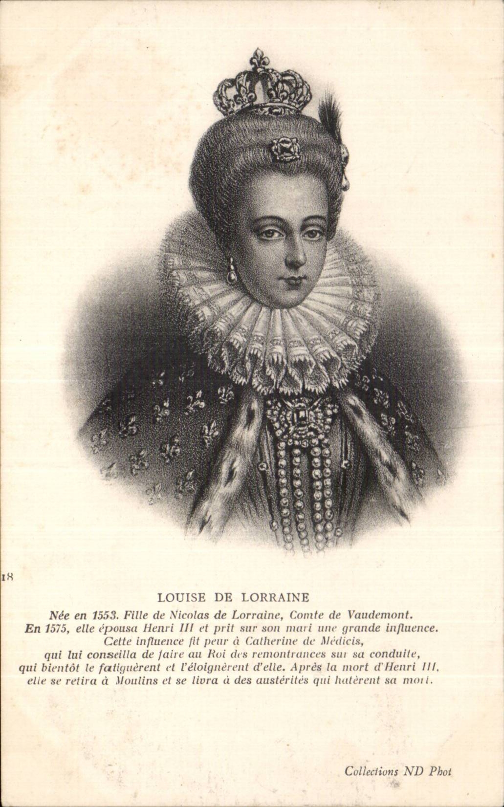 Familles Royales - Royal family - Louise de Lorraine - CPA
