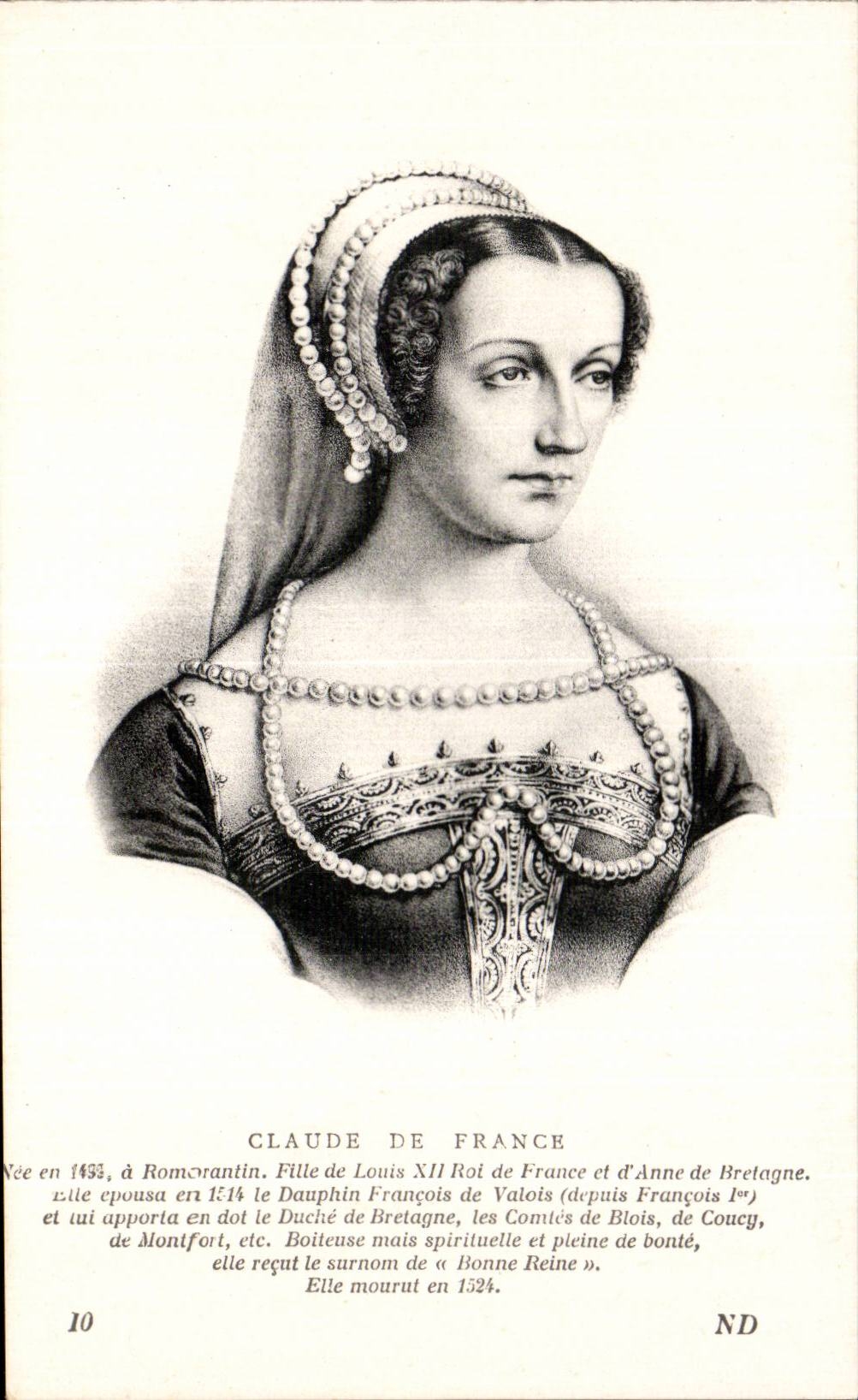 Familles Royales - Royal family - Claude de France - CPA