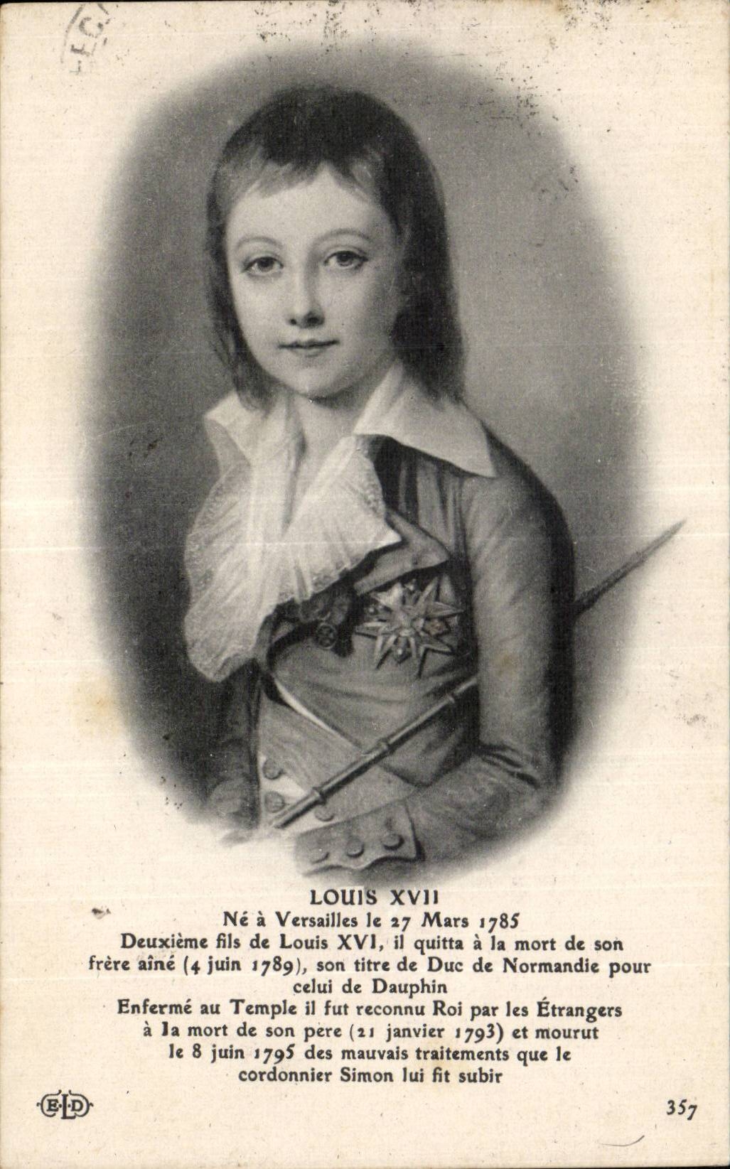 Familles Royales - Royal family - Louis XVII - CPA