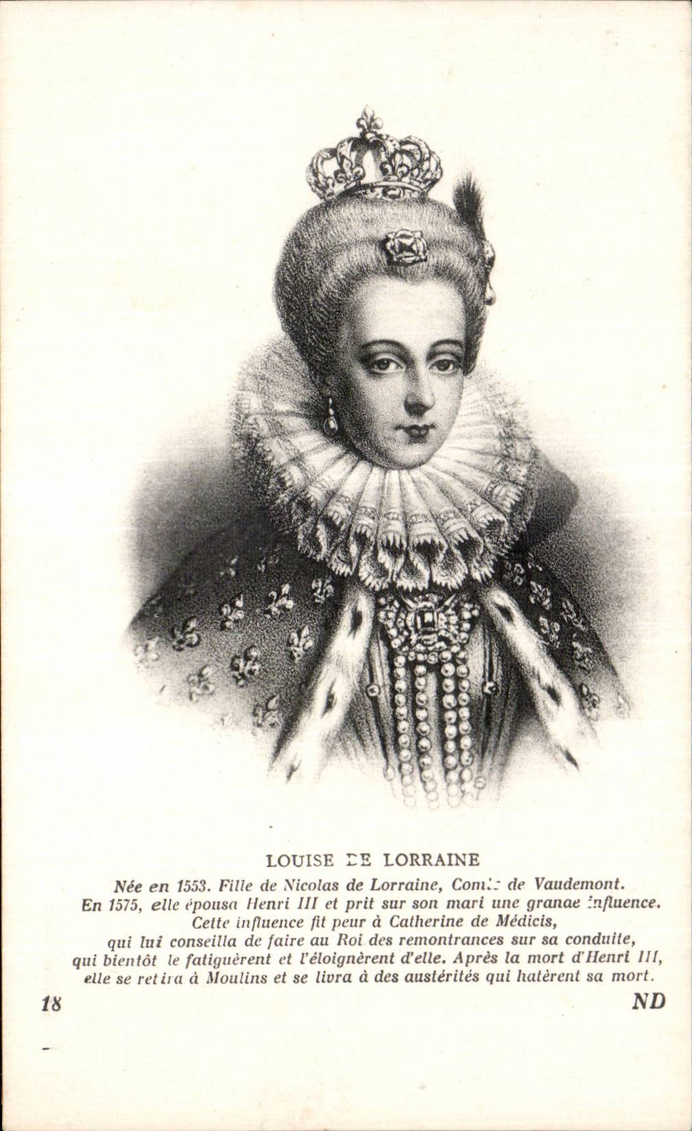Familles Royales - Royal family - Louise de Lorraine - CPA