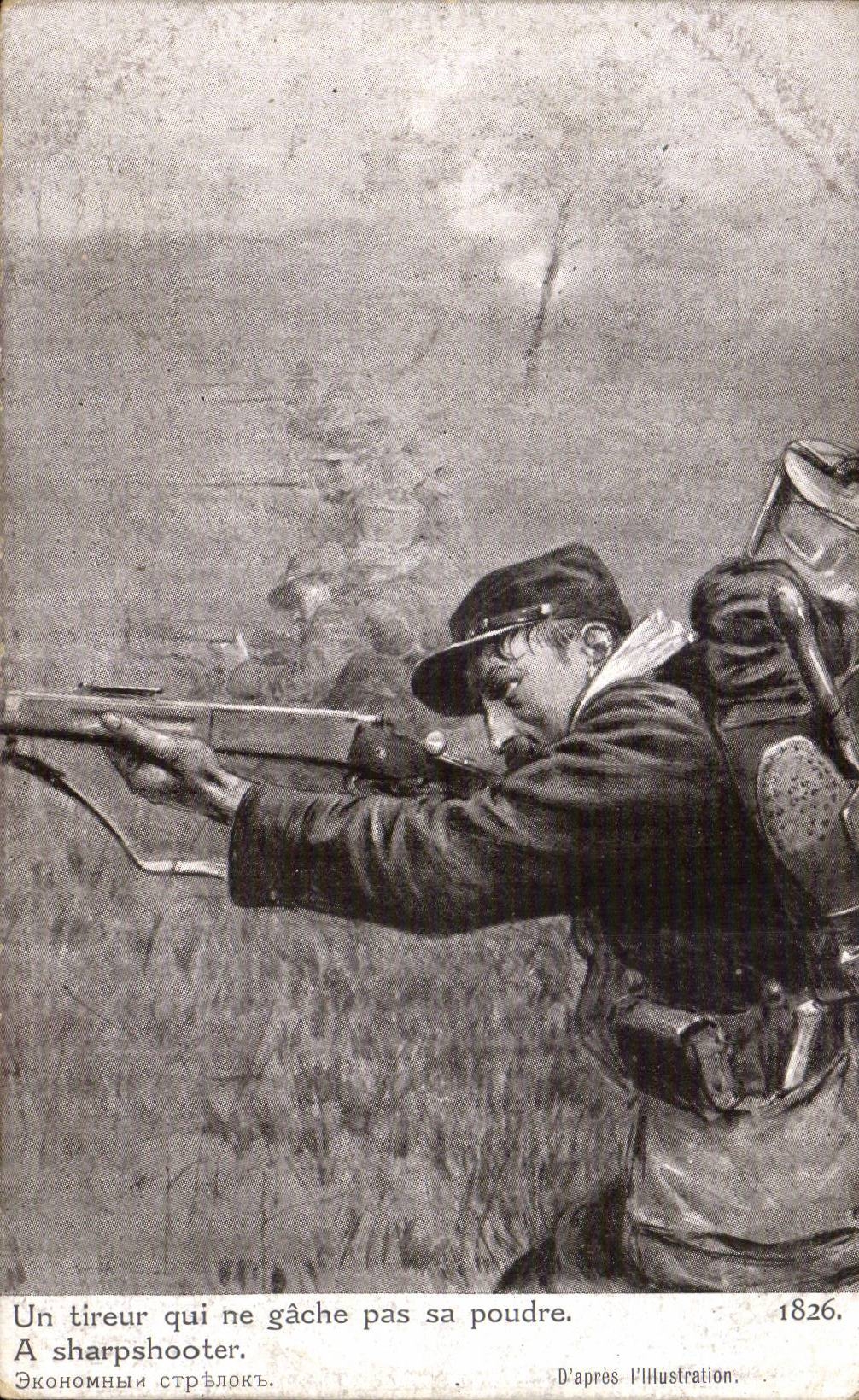 CPA Militaria the war of 1914 a gunner which does not waste its powder