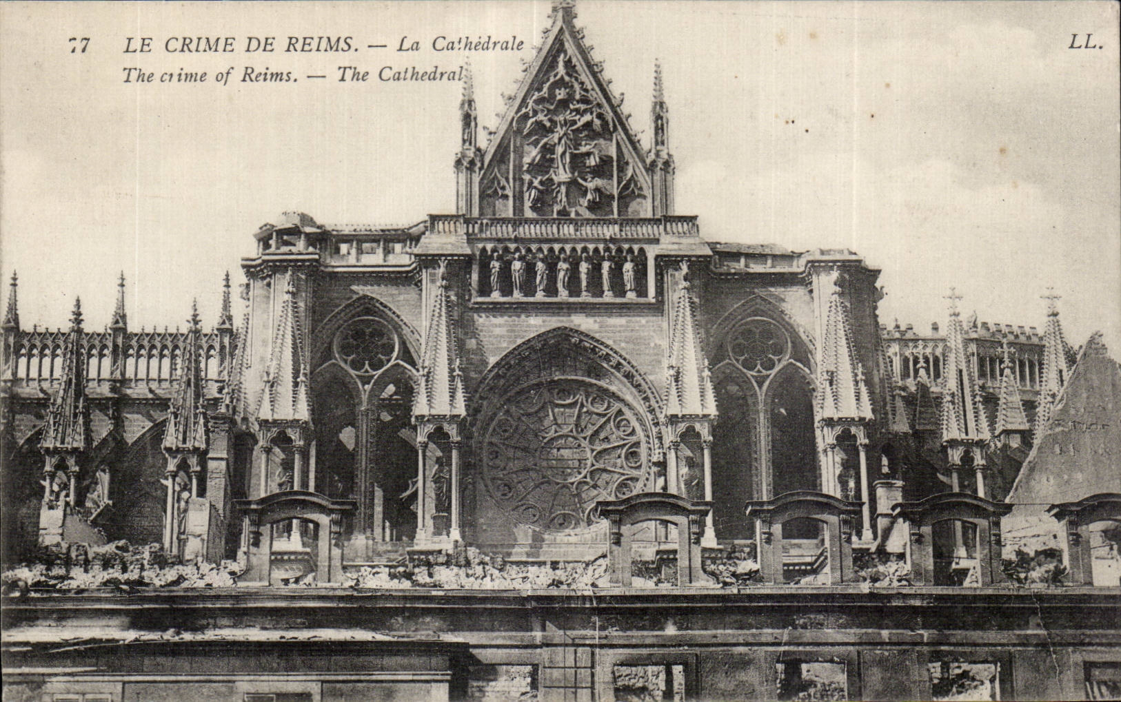 CPA Crime of Reims the cathedral