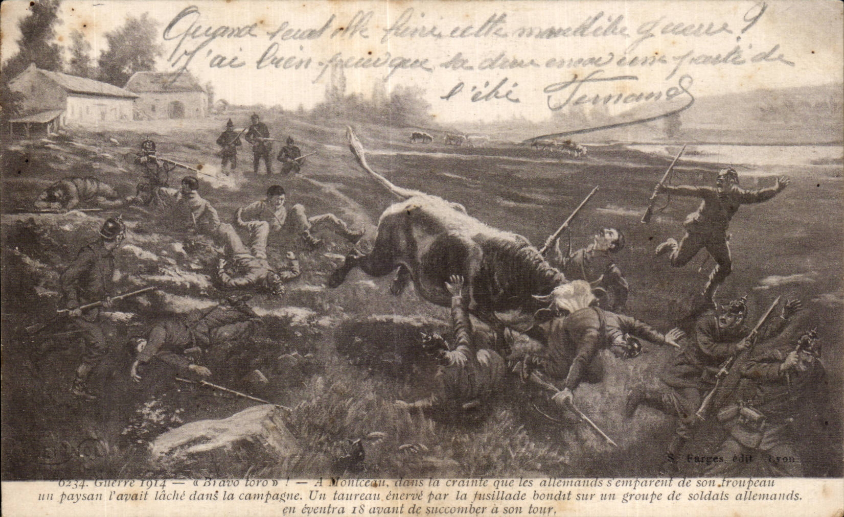 CPA Militaria Cheer toro Bull