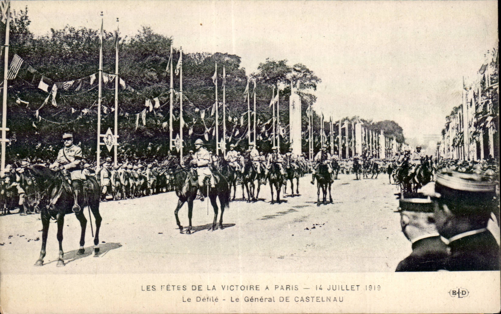 Paris - Festivals of the Victoire - July 14th 1919 - Militaria - the Procession - the General one of Castelnau - CPA