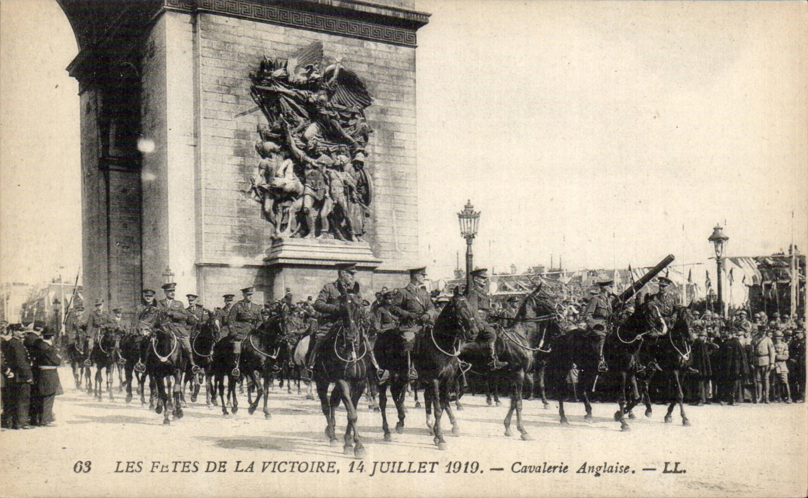 Paris - Festivals of the Victoire - July 14th 1919 - Militaria - English Cavalry - CPA