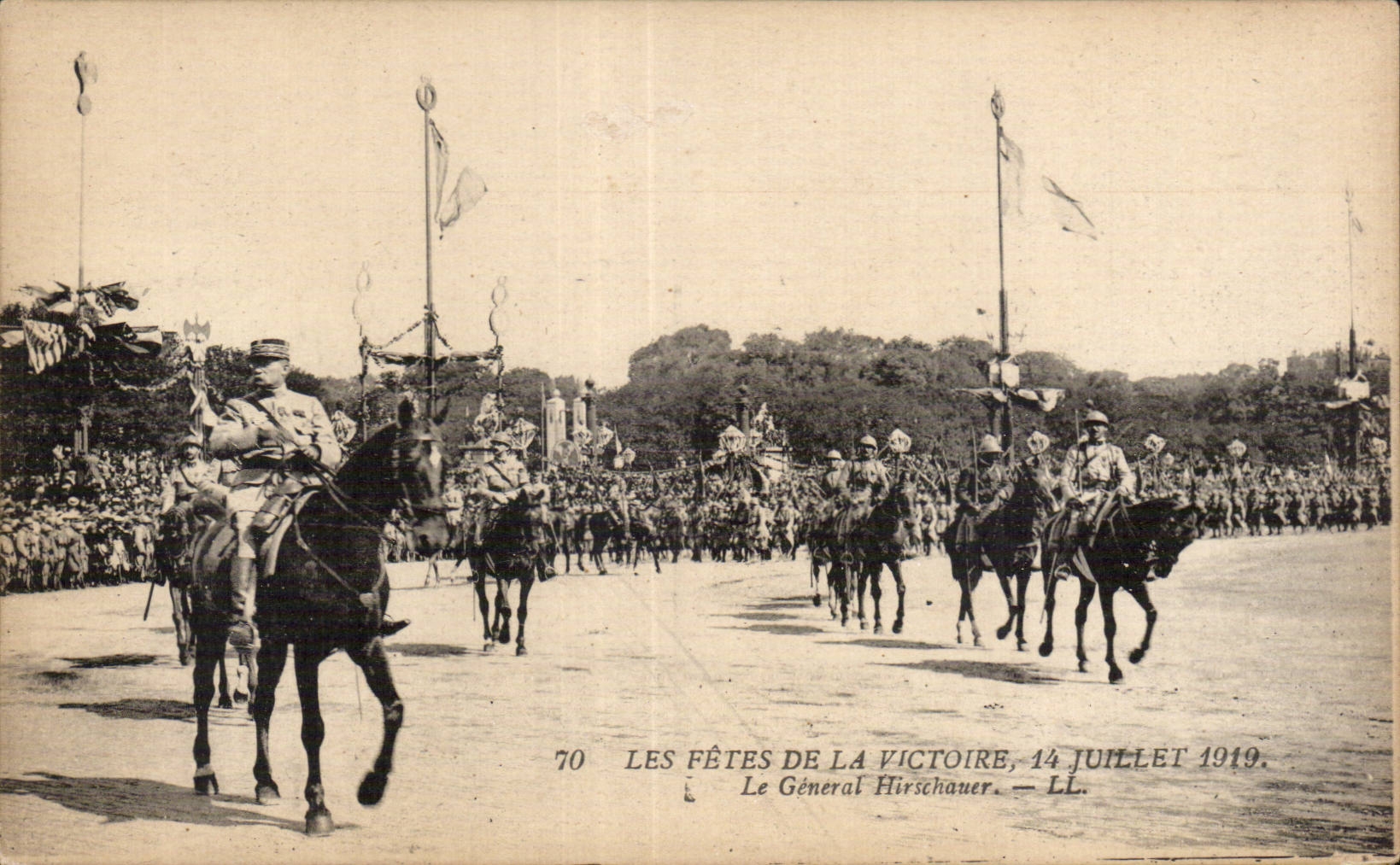 Paris - Festivals of the Victoire - July 14th 1919 - Militaria - General Hirschauer - CPA
