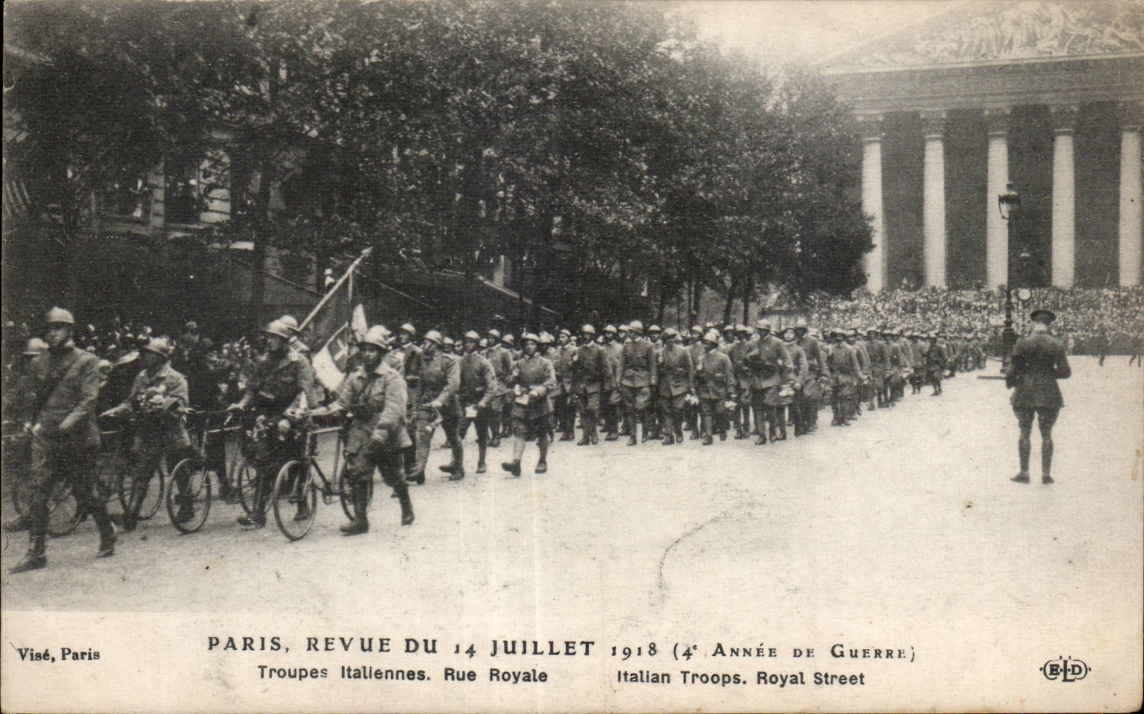 Paris - Review of July 14th 1918 - Militaria - Troops Italians - CPA