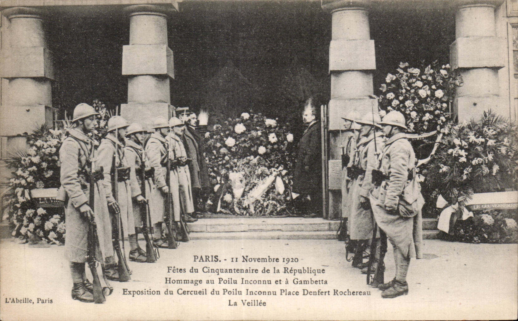 Paris - Militaria - 11 de noviembre de 1920 - Mommage con el desconocido melenudo - CPA