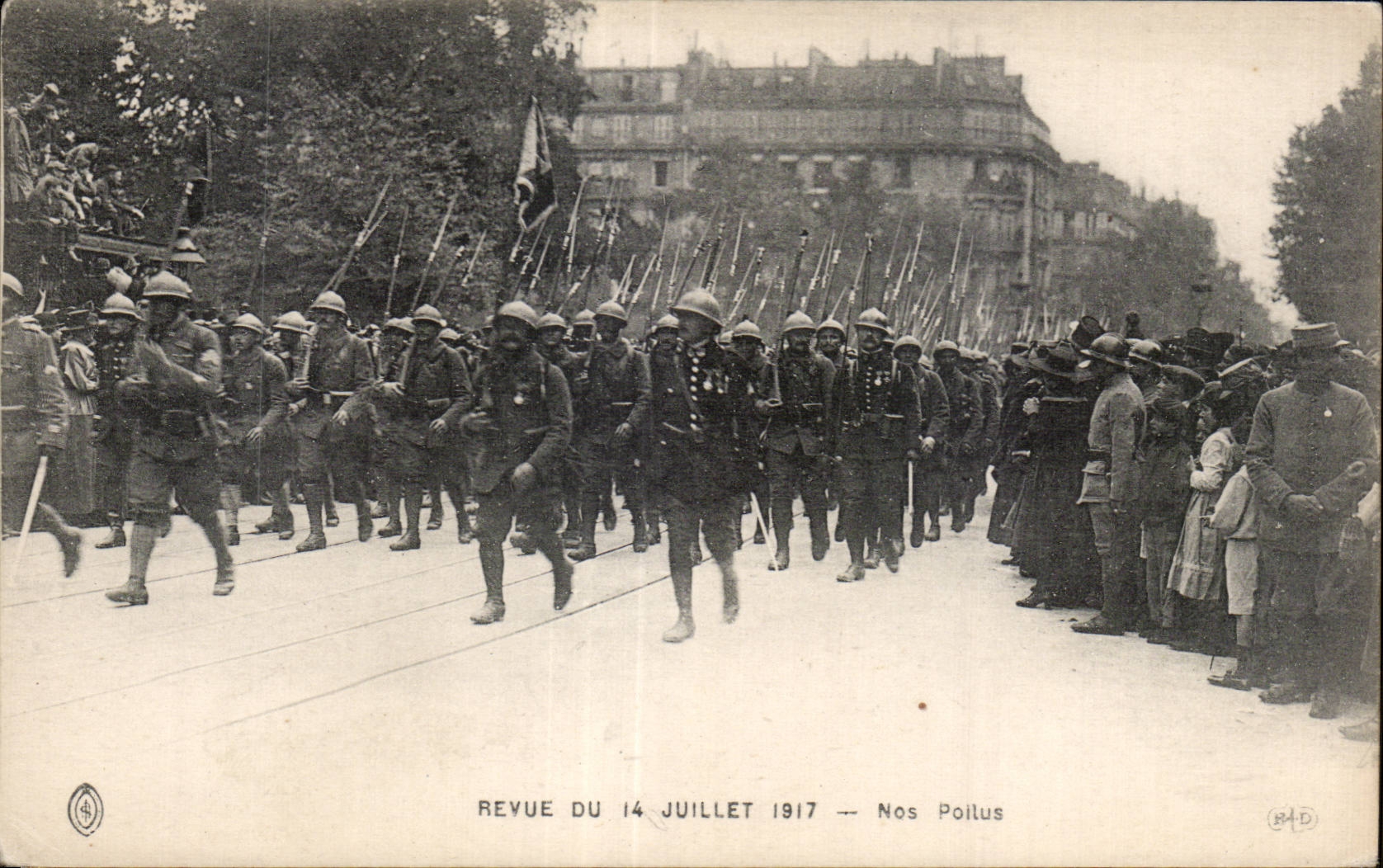 Paris - Review of July 14th 1917 - Our Hairy - CPA