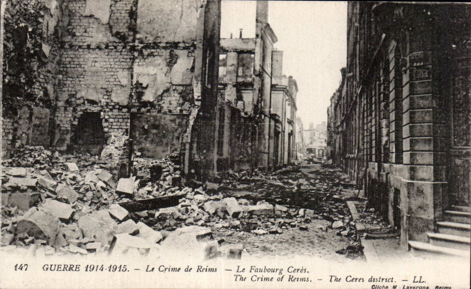 CPA Militaria Reims the crime the Ceres suburb